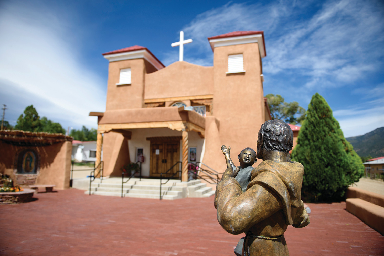 St. Anthony Catholic Church in Questa, where several priests who were found guilty of sexual abuse of a minor served. At least a dozen priests who have been identified by the archdiocese as sexual abusers served in Taos County parishes, a review of archives found.