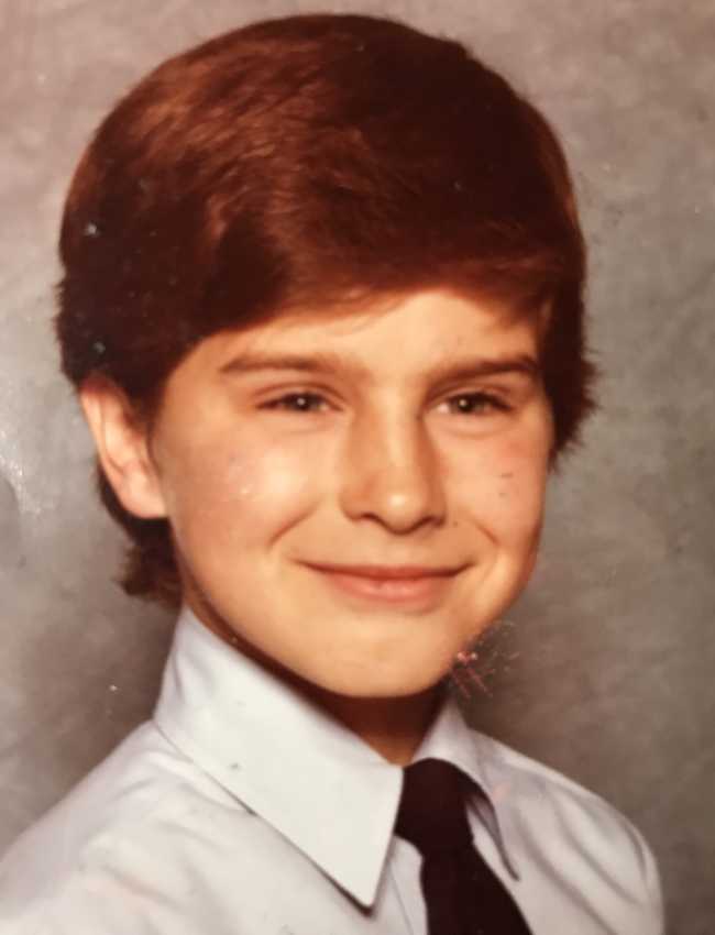 Photo of former St. Cecilia's altar boy Gerad Argeros while he was a grade schooler at the Northeast Philadelphia parish in the the 1980's.