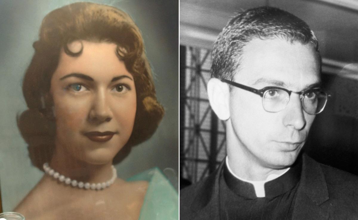 A portrait of Irene Garza displayed at the home of her aunt Herlynda De La Vina in Edinburg, Texas. John Feit, right, was indicted in February 2016 on murder charges for her death. (THE SAN ANTONIO EXPRESS-NEWS VIA AP; BETTMANN ARCHIVE)