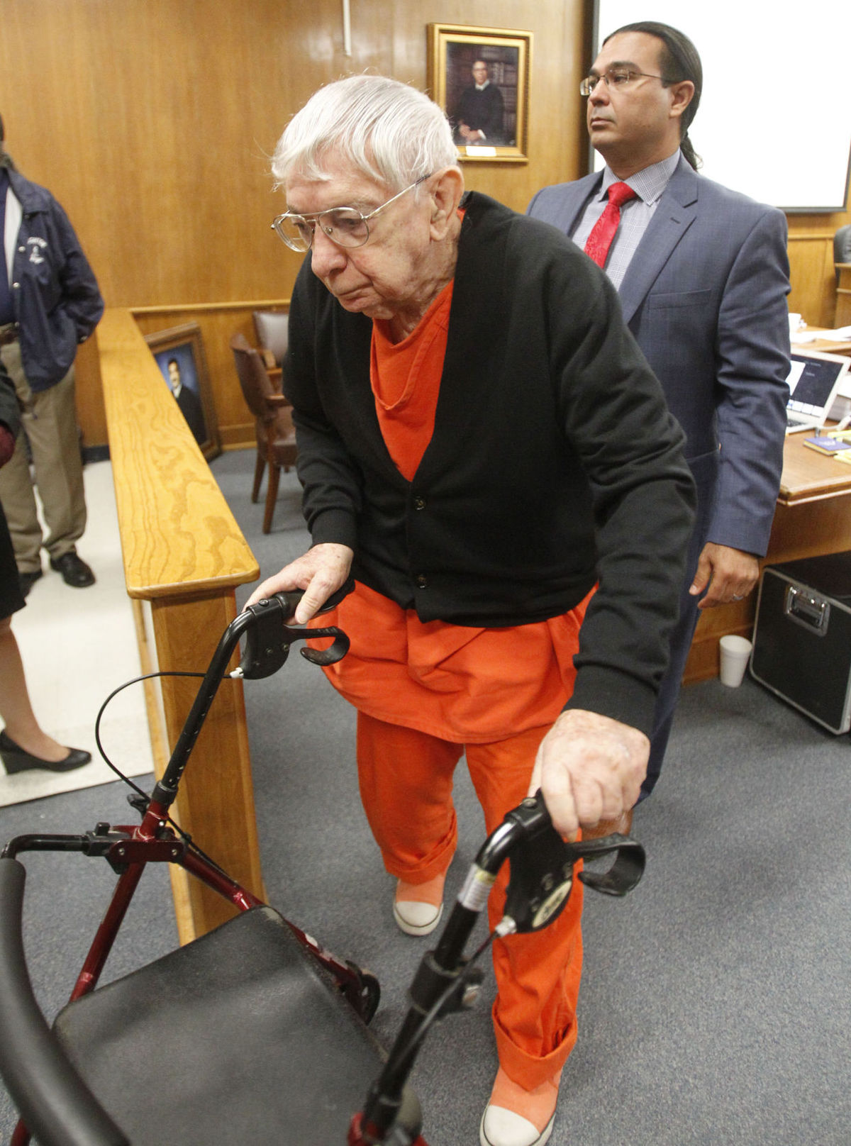 John Feit walks out of the 92nd District Court during a change of venue hearing Wednesday, May 24, 2017, in Edinburg.