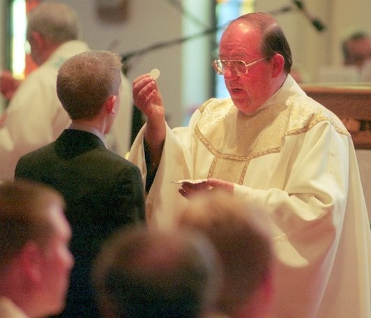 Father Patrick Kuffner seen in 2002. He has been accused of sexually abusing three minors decades ago. (Joshua Carp | Staten Island Advance)