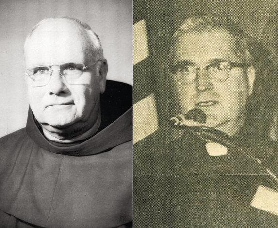 The Rev. James Cairnan Haggerty (from left) and the Rev. Gervase White, deceased friars who served at St. Bonaventure University, were accused of abuse. They are among more than 20 accused priests whose names were never released by the diocese, according to diocesan documents obtained by WKBW.
