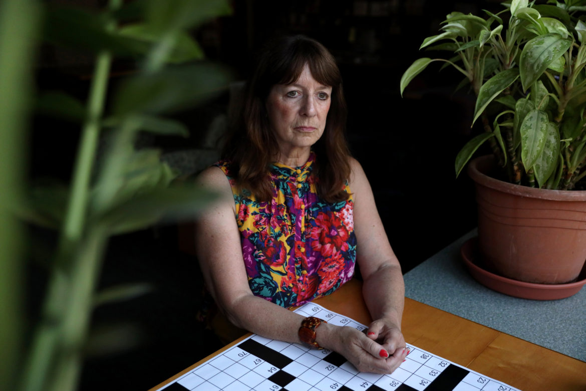 Patty Gallagher Marchant travels around the state speaking out about her experience of being sexually abused by her parish priest in Monona, Wis., in 1965. She says a conversation in July with Madison Bishop Donald Hying brought about “relief and peace that I thought I would never have.” She was photographed at the University of Wisconsin-Madison on July 2, 2019.