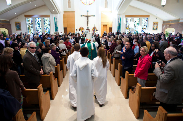 A suit alleges that Basil Akut, a priest at Our Lady Star of the Sea on Staten Island, which is seen above, preyed on a woman he was counseling.Ramin Talaie/Getty Images