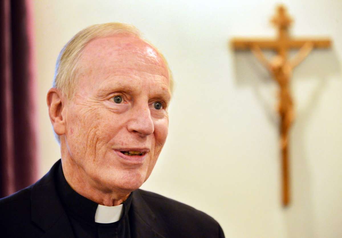 Bishop Howard Hubbard his pictured in his office Wednesday, Sept. 11, 2013, at the Albany Diocese Pastoral Center in Albany, NY. (John Carl D'Annibale / Times Union)