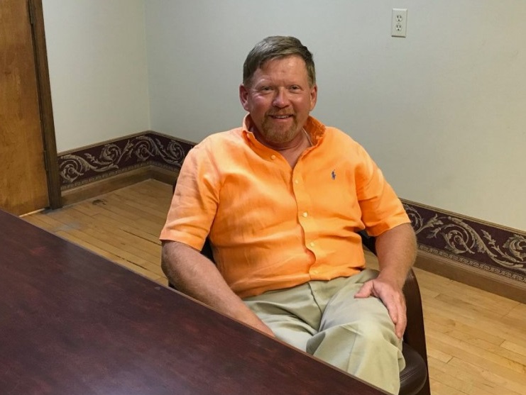 The Rev. Dennis H. Kucharczyk inside the downtown Bay City law office of attorney Matthew L. Reyes on the afternoon of July 24, 2019.