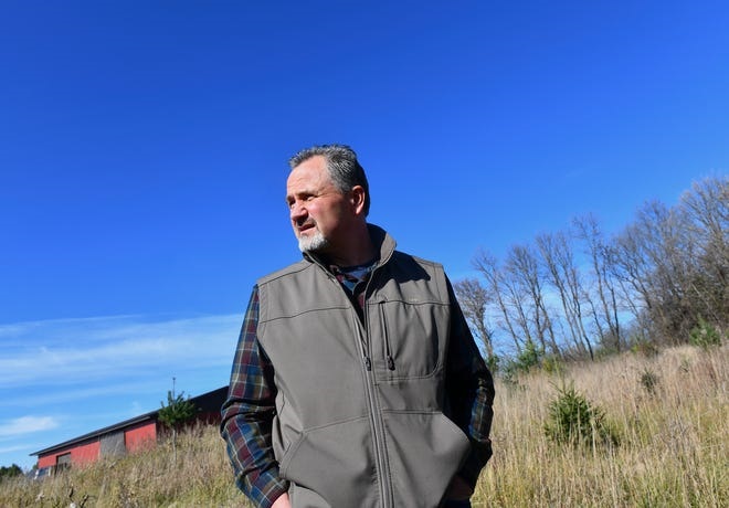 Billy Dinkel is pictured Saturday, Oct. 26, 2019, on land he owns near Long Prairie. -- Dave Schwartz, Dschwartz@stcloudtimes.com