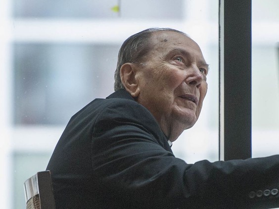 Former archbishop of Vancouver and bishop of Kamloops Adam Exner at B.C. Supreme Court in October 2019.  Photo by Jason Payne