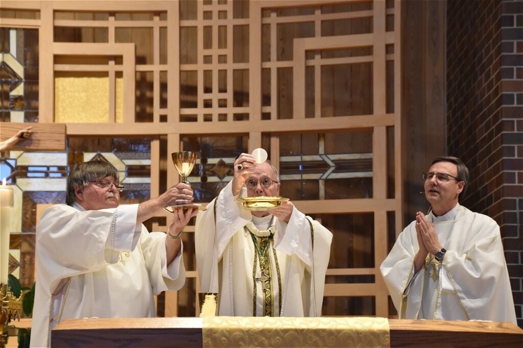 Bishop Michael Hoeppner offers Mass. Credit: Diocese of Crookston