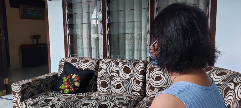 Mira, the mother of one of the alleged victims in Medan, says she is proud of her daughter for speaking out [Aisyah Llewellyn/Al Jazeera]