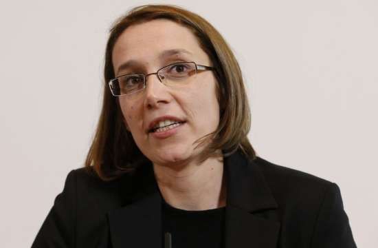 Doris Reisinger, an abuse survivor and former nun, speaks at a news conference in Rome Feb. 19, 2019. (CNS/Paul Haring)  Read more at: https://international.la-croix.com/news/religion/tackling-spiritual-abuse-in-religious-communities/14203