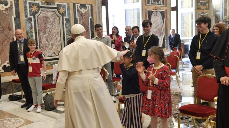 Pope meets a delegation from the Meter Association on May 15, 2021.   (Vatican Media)
