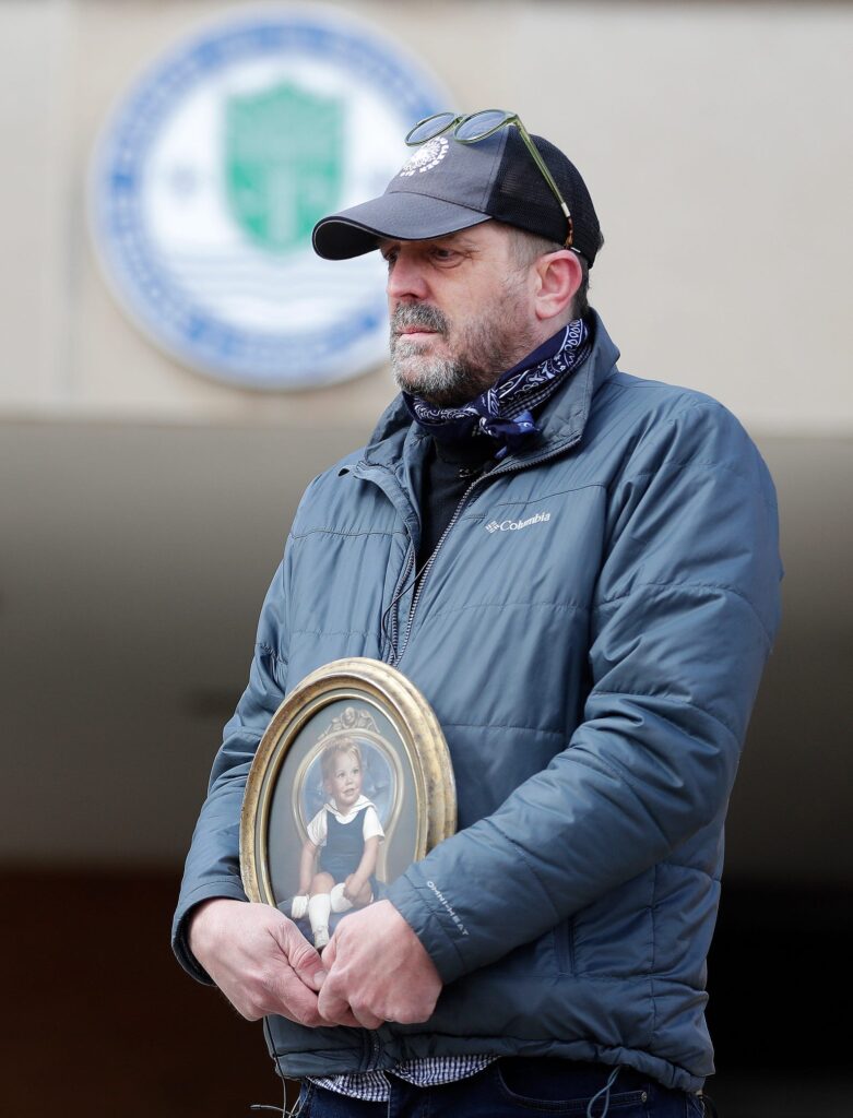 Aaron Lindstrom, whose brother, Nate, died by suicide at age 45 after reporting he was sexually abused by priests as a child, participate in a memorial rally held outside Notre Dame Academy in Green Bay on March 7.  Show less.  Sarah Kloeping  / USA Today Network-Wisconsin
