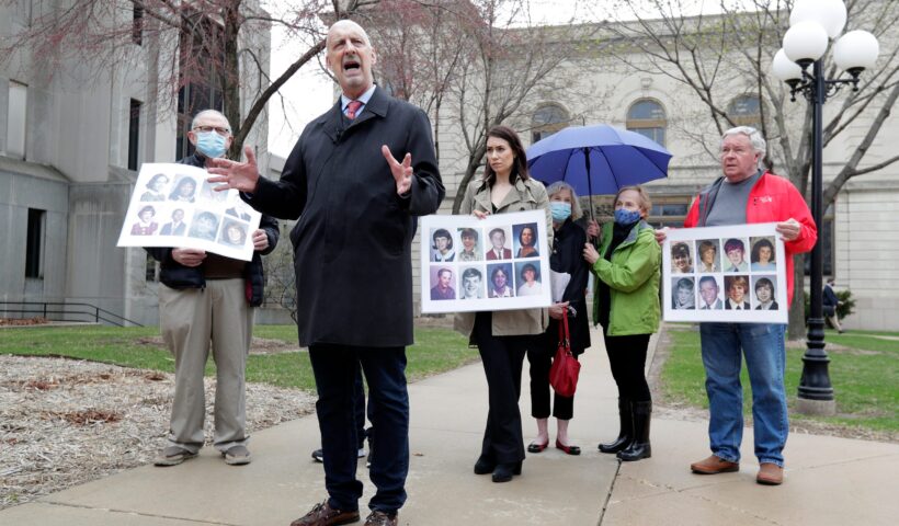 Peter Isely, program director of Nate’s Mission, speaks outside the Brown County District Attorney's office on April 8, 2021, to advocate for reopening a sex abuse case against a priest with known offenses and ties to St. Norbert Abbey. Show less. Sarah Kloepping / USA Today Network-Wisconsin