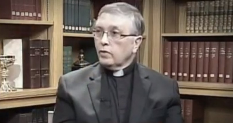 Fr. Anthony J. Schuerger.  Screen shot from WKYC video report.