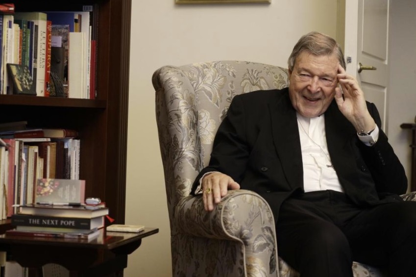 Australian Cardinal George Pell is interviewed by The Associated Press in his home at the Vatican, Thursday, May 20, 2021. Pell, who was convicted and then acquitted of sex abuse charges in his native Australia, is spending his newfound freedom in Rome. Pell strongly denied the charges and his supporters believe he was scapegoated for the Australian Catholic Church’s botched response to clergy sexual abuse. (AP Photo / Gregorio Borgia)