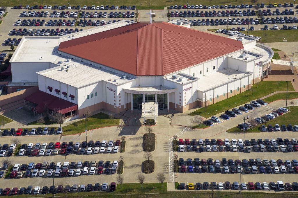 Inspiring Body of Christ Church sits on a 50-acre campus in southern Dallas. At one point IBOC topped 10,000 members, and it has housed a grade school and day care. (Smiley N. Pool / The Dallas Morning News)