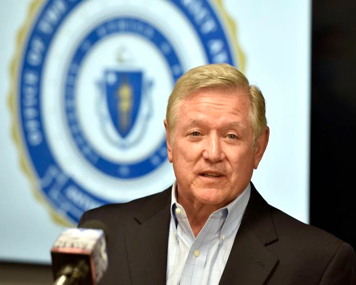 Springfield, Ma. - Joe Croteau speaks during a press conference by Hampden District Attorney Anthony D. Gulluni to announce that defrocked Catholic priest Richard R. Lavigne was about to be arrested for the 1972 killing of Joe's brother, altar boy Daniel Croteau. Lavigne died last week before the charges were brought. 5/24/2021 (Don Treeger / The Republican)