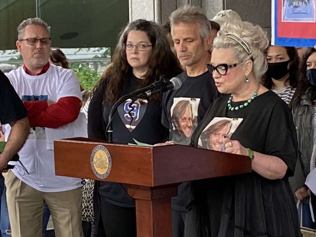 Cindy & Bernie Leech of Johnstown, Pa. speak at a Capitol rally on Monday 5/24/21