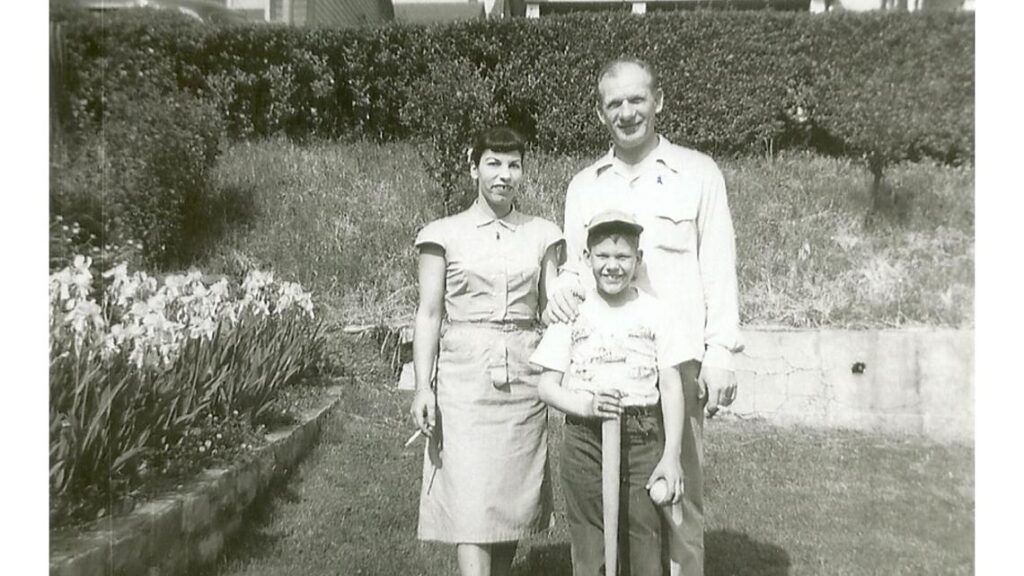 Courtesy Harriet Dudich Bobby Bizup with his parents, Connie and Joe Bizup.