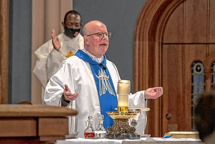 Bishop William D. Byrne of the Diocese of Springfield celebrates Mass at the Cathedral of St. Michael the Archangel on Tuesday, Dec. 8, 2020, in Springfield. Gazette File Photo