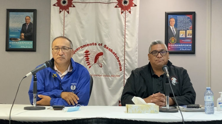 Left: Kinistin First nation Chief Felix Thomas. Right: FSIN Vice Chief David Pratt. [Photo: FSIN]