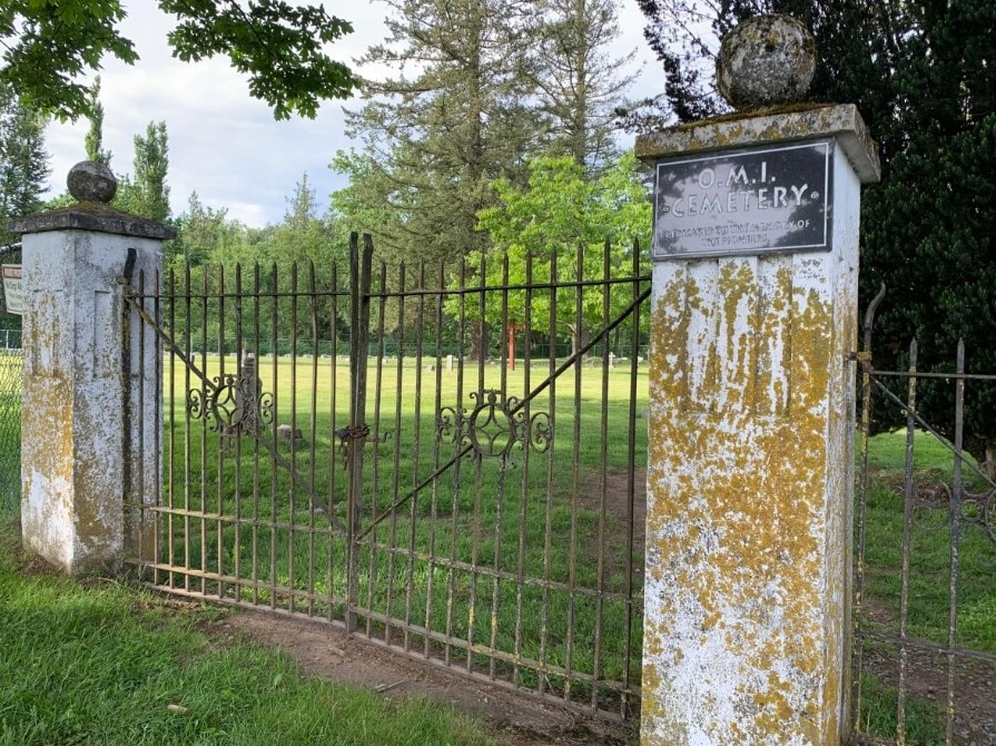 The St. Mary's residential school cemetery in Mission, B.C., where school children as well as nuns and the institution's administrators are buried. (Submitted by Bronwyn Shoush)