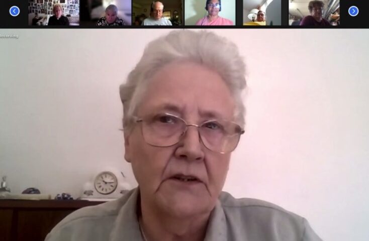 Marie Collins, an Irish abuse survivor and former member of the papal clergy abuse commission, speaking during the FutureChurch webinar on June 15 (NCR screenshot)