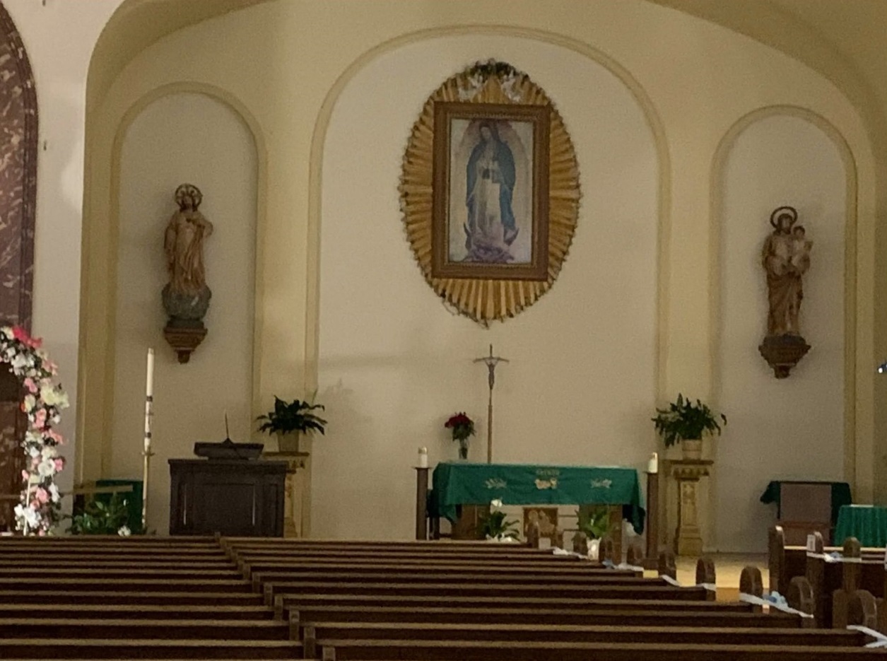 The sanctuary of Our Lady of Guadalupe Church on the Southeast Side, a parish run by the Claretian order of priests and brothers. Robert Herguth / Sun-Times