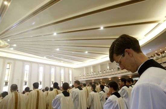 During a Mass celebrated at the main headquarters of the Legion of Christ, February 25, 2014. (Photo by RICCARDO DE LUCA/AP)  Read more at: https://international.la-croix.com/news/religion/scandals-have-weakened-the-legionaries-of-christ-in-mexico/14492