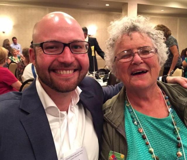 Ian Silverii and his former boss, Rep. Gwyn Green, D-Golden, at the Jefferson County Democratic Party's Jefferson-Jackson Dinner in 2015. Photo courtesy of Ian Silverii.