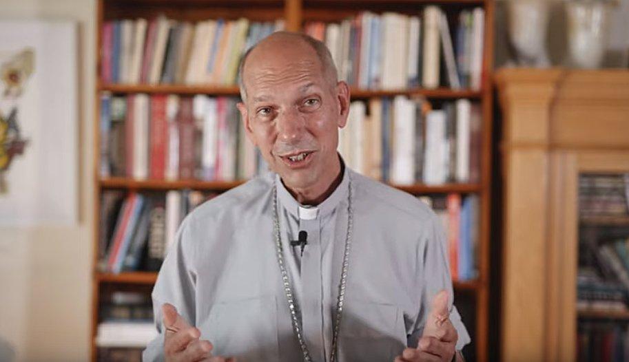 Archbishop Donald J. Bolen of Regina, Saskatchewan, is seen in a screen grab from a video greeting to the Indigenous peoples of Treaty 4 territory and to the Archdiocese of Regina. (CNS screenshot/YouTube)