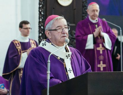 Polish Archbishop Slawoj Glodz is pictured in a Jan. 19, 2019, photo in Gdansk. The archbishop, who headed the Gdansk Archdiocese until August 2020, was elected mayor of his hometown after being sanctioned by the Vatican for ignoring sexual abuse. (CNS photo/Agencja Gazeta, Renata Dabrowska via Reuters)