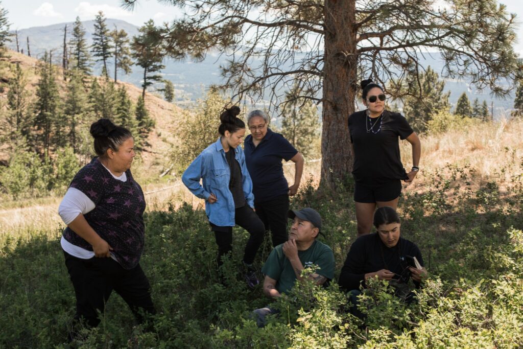 Garry Gottfriedson, center, with members of his family, near Kamloops.