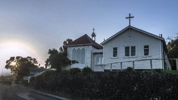 KEVIN STENT/STUFF St Michael's Anglican Church in Newlands, Wellington, where Tamzin and her family met Maurice Dagger.