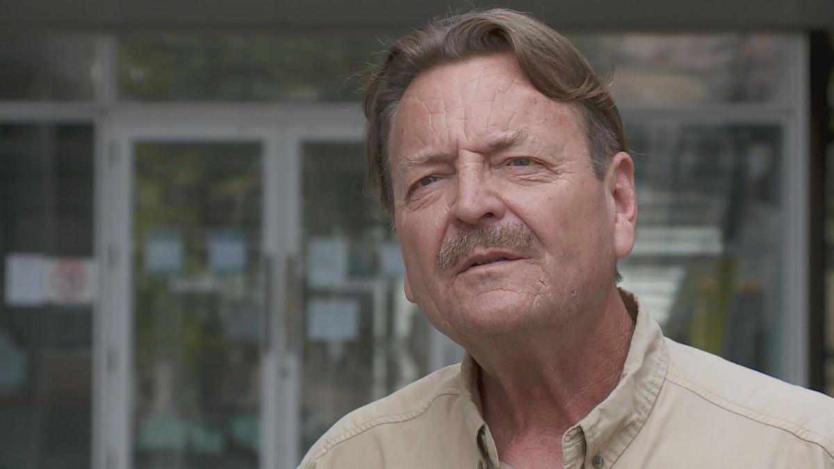 John Lousteau outside New Orleans' federal courthouse on Saturday, July 31, 2021. Photo by T.J. Pipitone, WWL-TV.