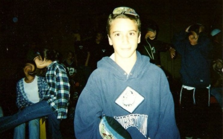 Lee Soffer at a USY convention in the late 1990s. (Courtesy)