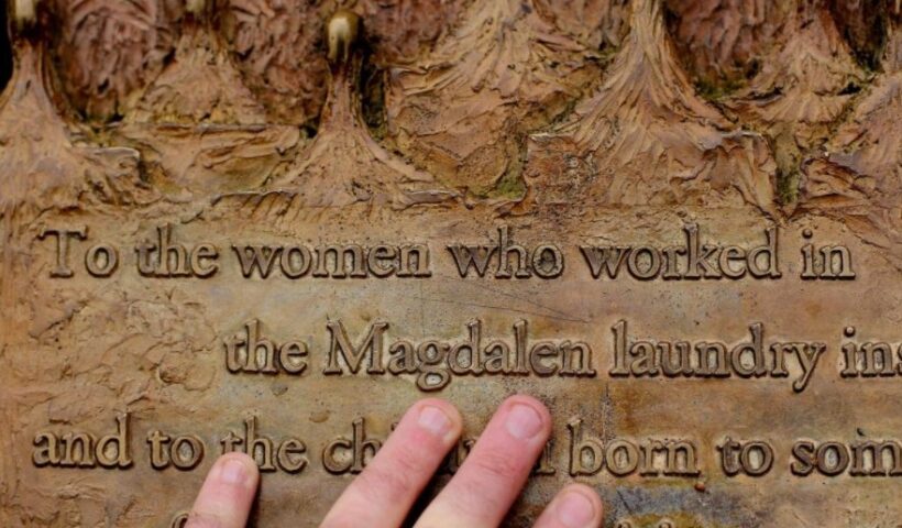 A plaque dedicated to Magdalene Laundry survivors in St Stephen's Green in Dublin. Photo: PA