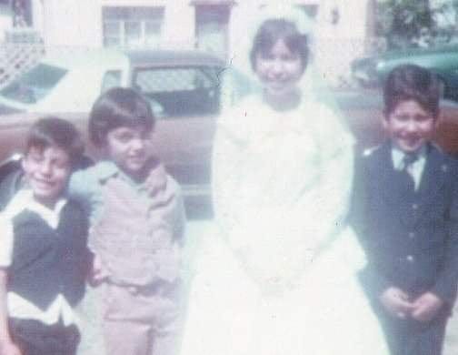 Rose Marie Wiseman is pictured with her cousins at her first Holy Communion at Our Lady of Health Parish in Las Cruces in 1978.