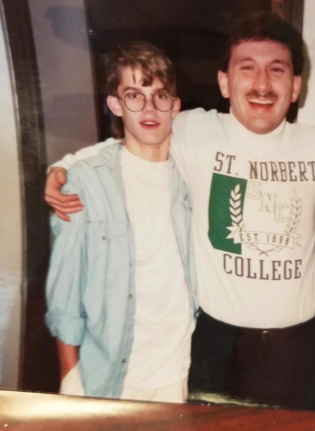 Nate Lindstrom as a teenager with the Rev. James W. Stein, a Norbertine priest who later was convicted twice of sex crimes. Provided