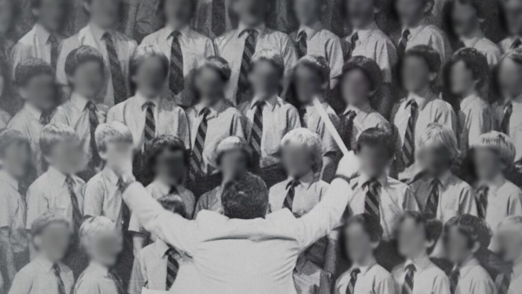 McMahon taught the choir during his time at Aquinas in Perth. ABC News: Hugh Sando