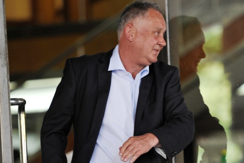 David Rapson leaving the Melbourne Magistrates Court in 2012.CREDIT:JUSTIN MCMANUS