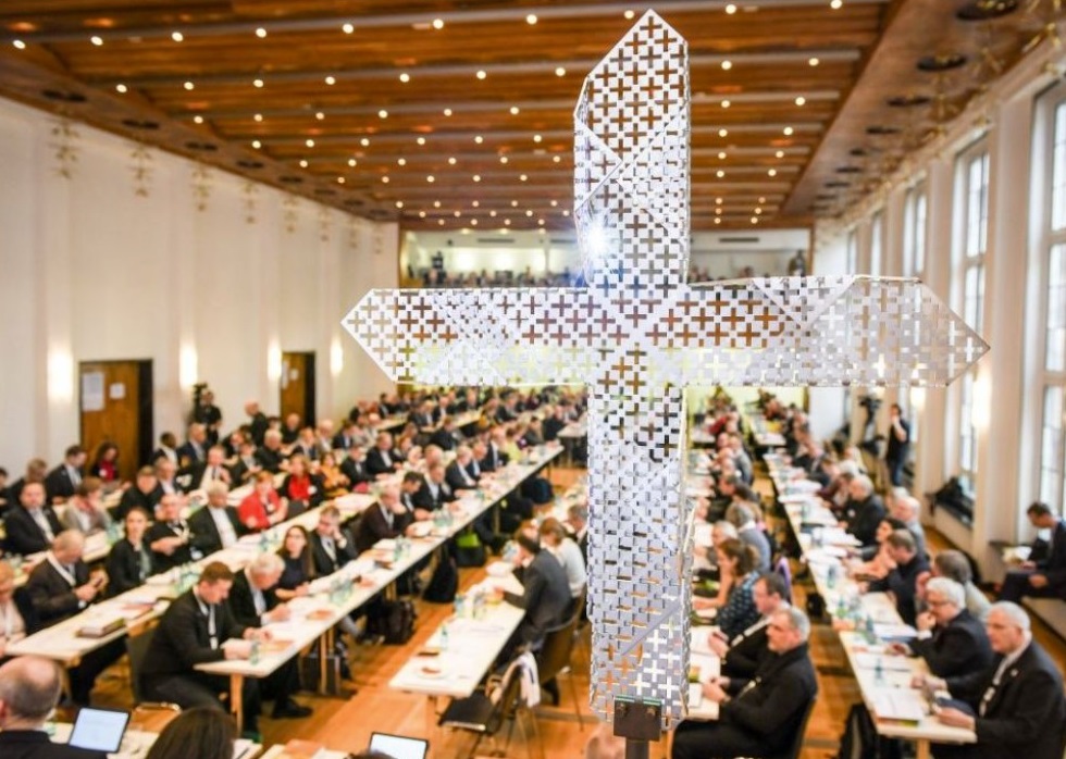 The second session of Germany's Synodal Assembly, delayed because of COVID-19, is scheduled for Sept. 30-Oct. 2. Participants are seen in this file photo at the Dominican monastery in Frankfurt, Germany, Jan. 31, 2020. (CNS / KNA / Harald Oppitz)