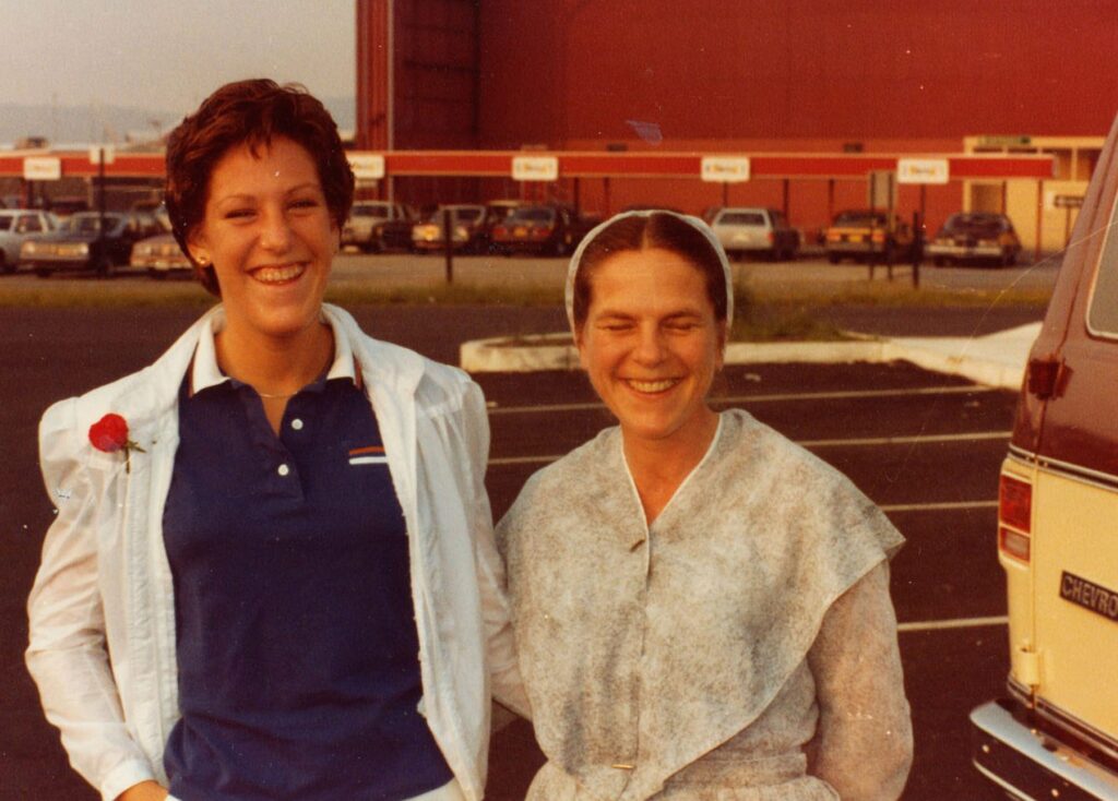 Patty Bear, left, stands with her mother Gale Bear before heading to Colorado Springs, Colo., to the Air Force Academy. COURTESY OF PATTY BEAR