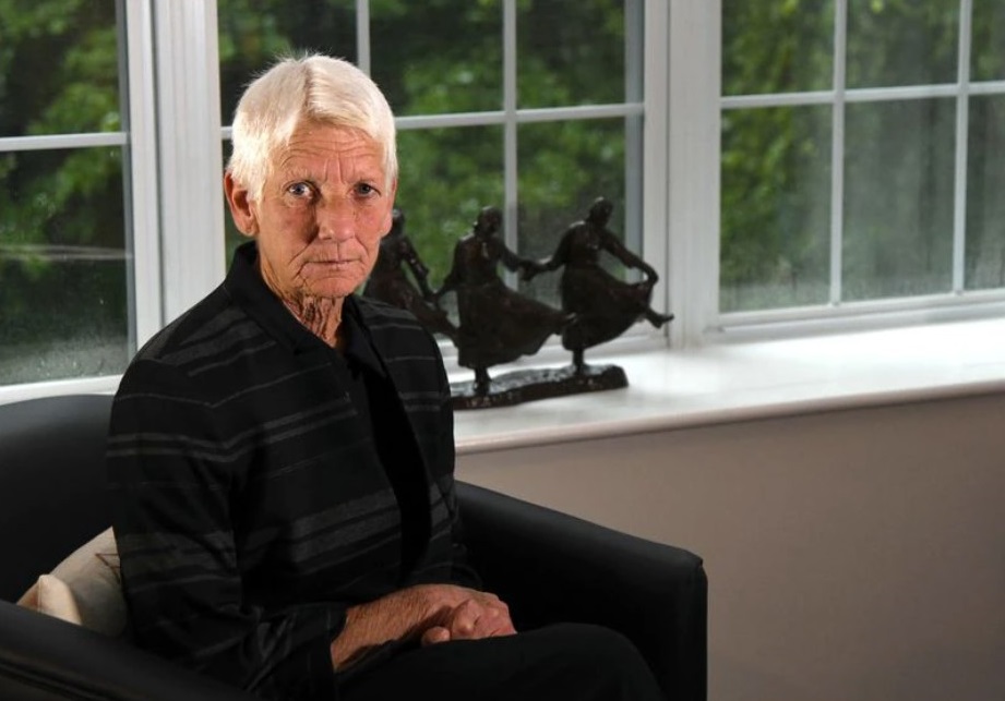 Liz Murphy, shown on Sept. 23, 2021, is a survivor of abuse by former Catholic Community middle school teacher John Merzbacher in Baltimore in the 1970s. (Barbara Haddock Taylor / Baltimore Sun)