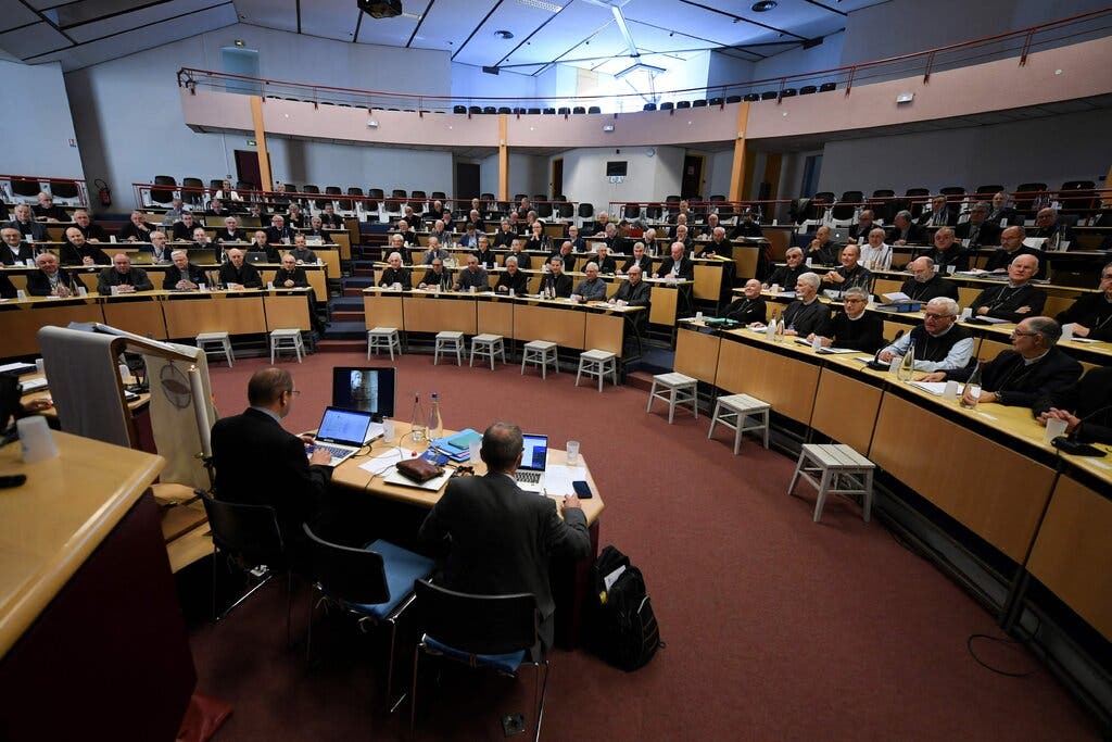 The annual Bishops’ Conference of France began Tuesday. The morning after the release of the report in October, Éric de Moulins-Beaufort, the archbishop of Reims and the president of the conference, declared church law “superior to the laws of the Republic.”Credit...Valentine Chapuis/Agence France-Presse — Getty Images