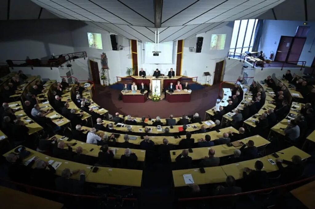 The last day of a meeting of bishops in Lourdes. Credit...Valentine Chapuis / Agence France-Presse — Getty Images