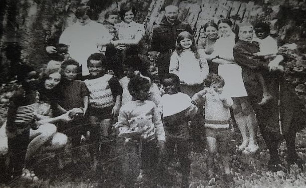Father Thaddeus with orphans visiting Caldey Island in 1970 (Image: Kevin O'Connell / Caldey Island Survivors Campaign)