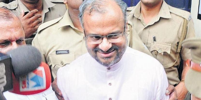 Bishop Franco Mulakkal coming out of the Pala sub-jail | File photo