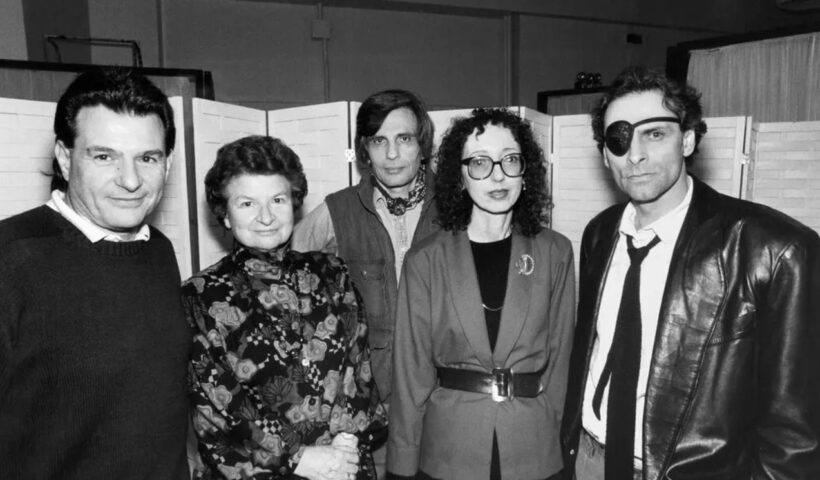 Mr. Vachss, far right, at a 1990 panel discussion on writing about crime with, from left, Bob Leuci, P. D. James, Jerome Charyn and Joyce Carol Oates. Credit G. Paul Burnett / The New York Times